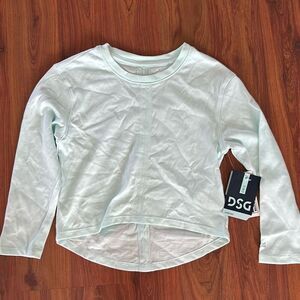 NWT DSG girls mint green long sleeve basics shirt every day size 2xs 4-5 hi-lo